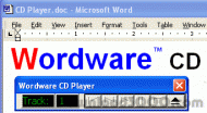 Wordware CD Player for Word screenshot